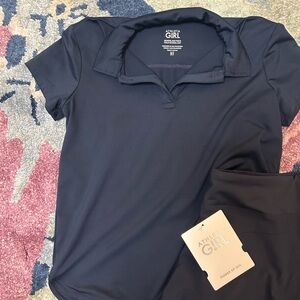 Athleta Girl Small Navy skort and polo